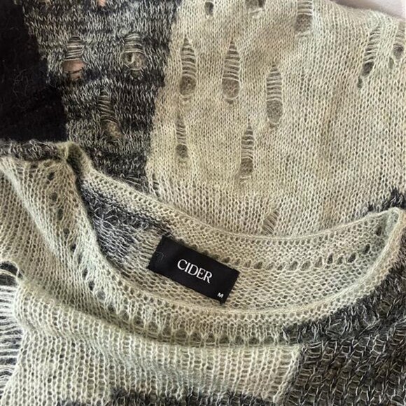 CIDER RIPPED KNIT MIDI DRESS - Women's M - Picture 3 of 4